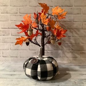AUTUMN BLESSINGS Buffalo Check Pumpkin